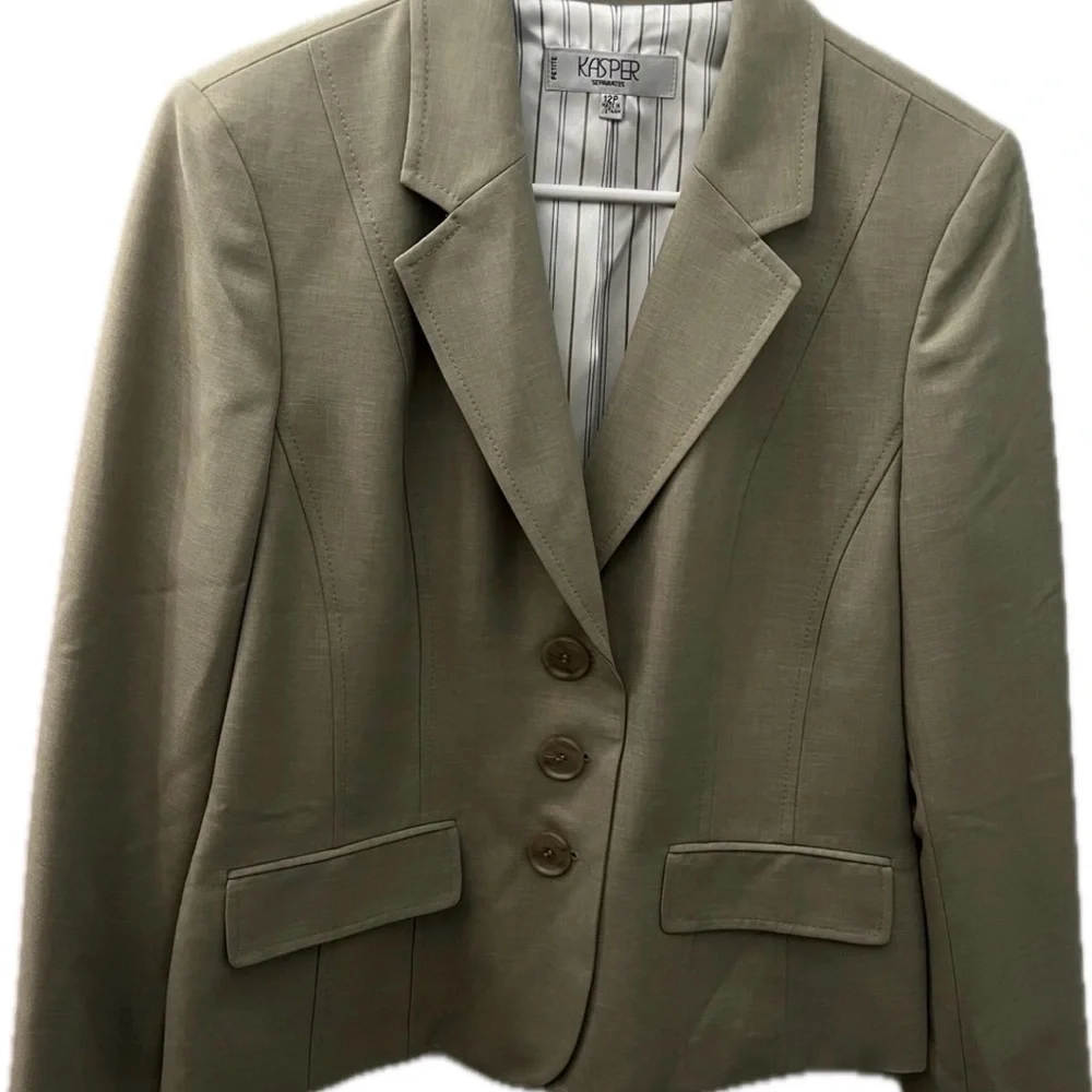 Worthington & Kasper Blazer Bundle – Houndstooth XL + Olive 12P - Picture 5 of 7